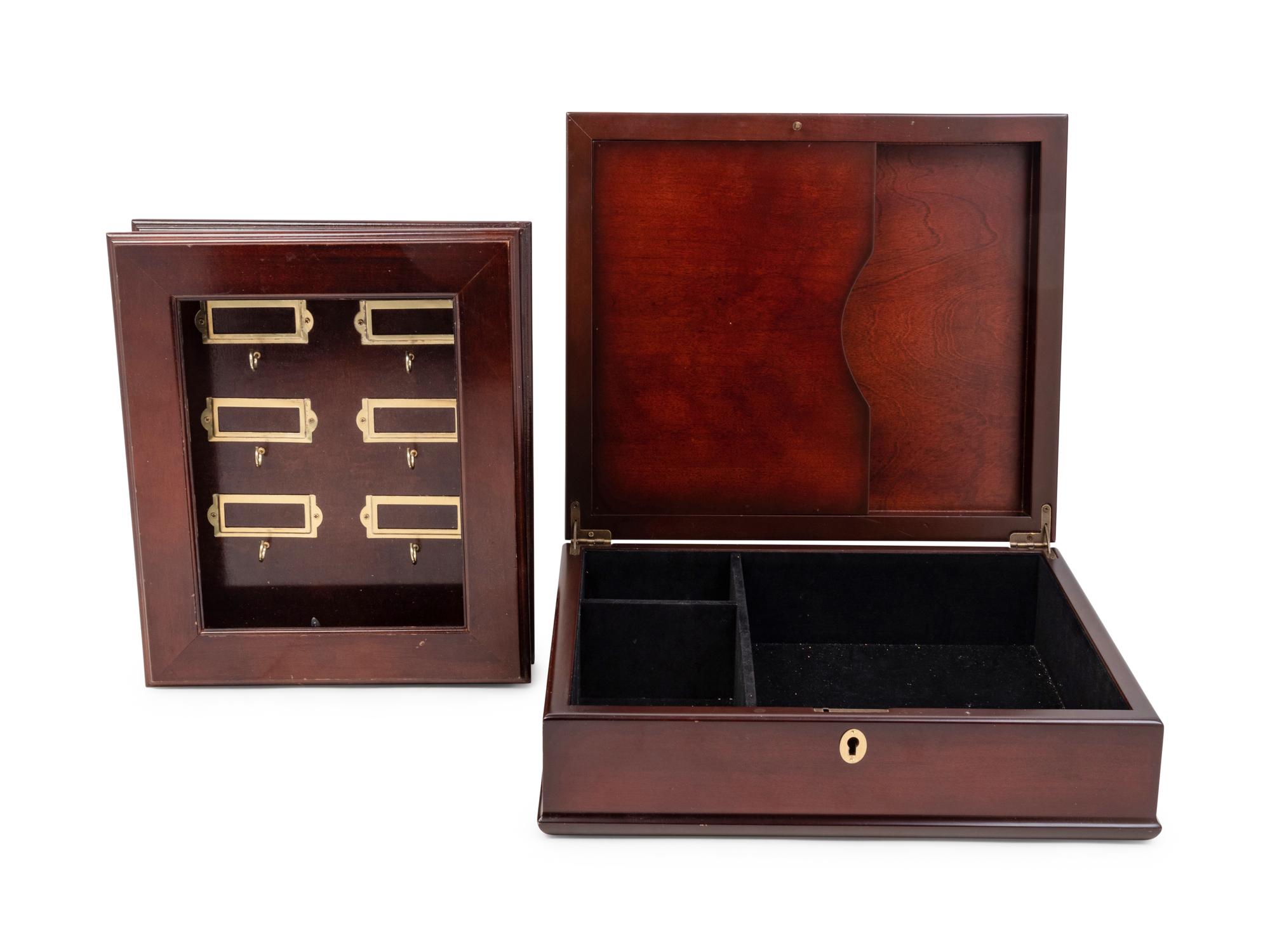 A Mahogany Humidor and Key Box