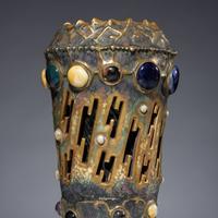 Amphora Gres Bijou Lightning Bolt vase Austria, c. 1902
