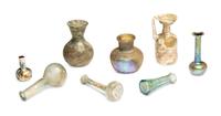 Eight Roman Glass Vessels