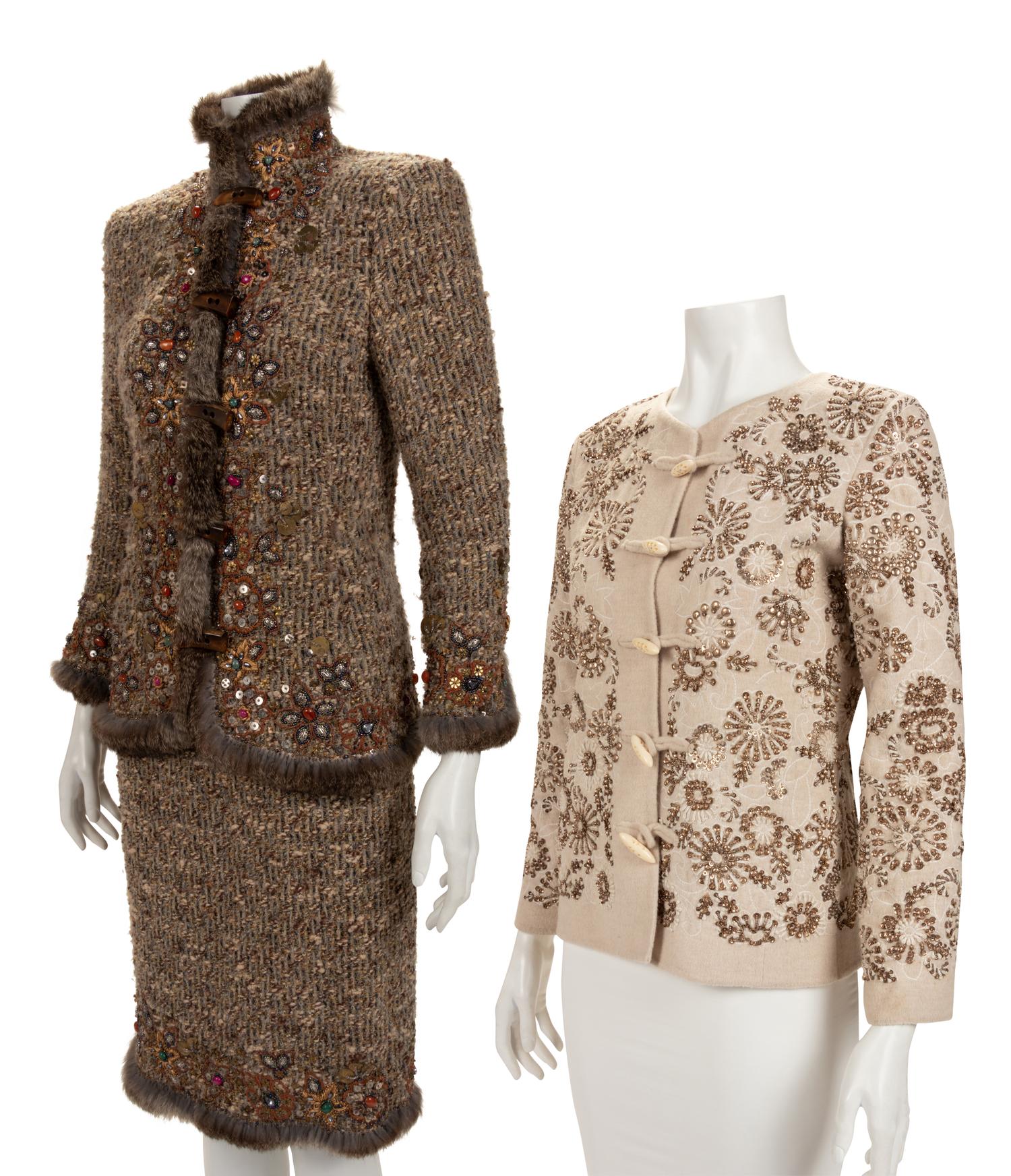 Three Oscar de la Renta Items: One Skirt Suit, One Jacket, 2012