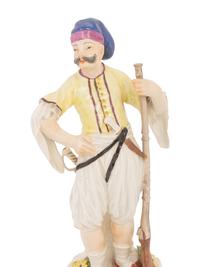 A Meissen Porcelain Figure of a Caucasian Soldier