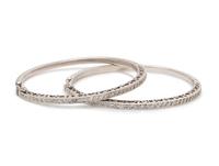 PAIR OF DIAMOND BANGLE BRACELETS
