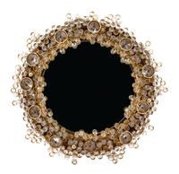 An Austrian Brass and Glass Mirror Diameter 18 1/2 inches. — J. & L. LOBMEYR, CIRCA 1970
