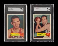A Group of 1957 Topps Hall of Fame Rookie Basketball Cards