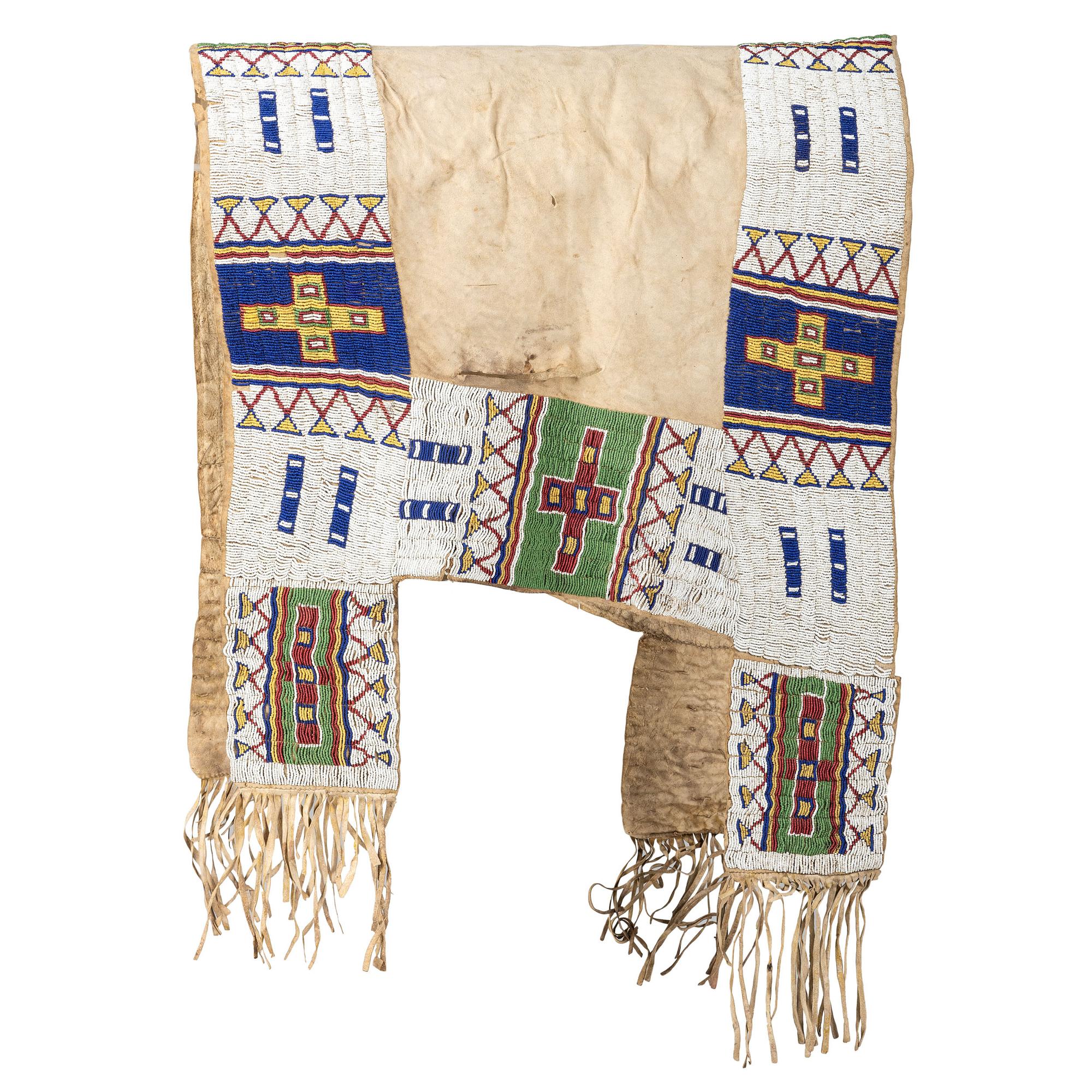 Sioux Beaded Hide Saddle Blanket