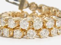 A 14K Yellow Gold Tennis Bracelet