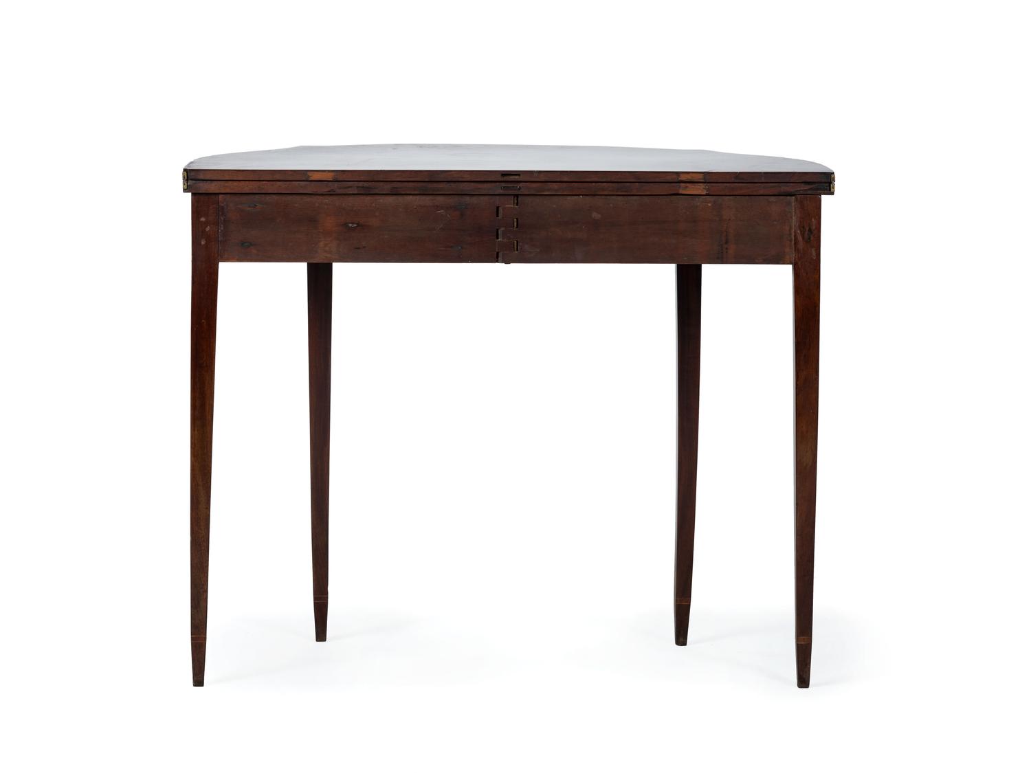 Two Federal Style Mahogany and Maple Inlaid Game Tables