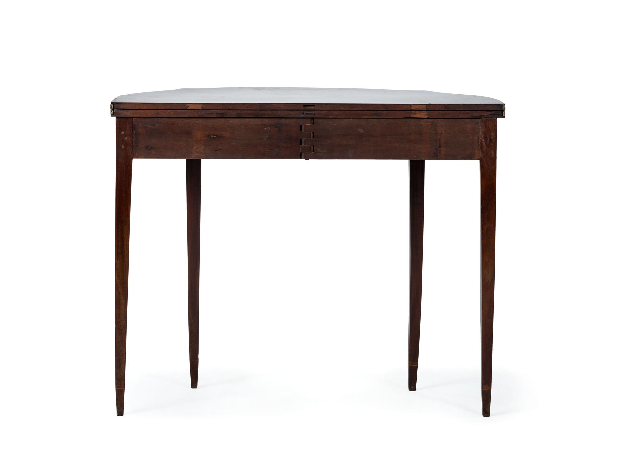 Two Federal Style Mahogany and Maple Inlaid Game Tables