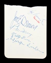 A Multi-Signed Cut Autograph Album Page Featuring Baseball Hall of Famers Lefty Grove, George Sisler, Bill Terry, Heavyweight Boxing Champion Jack Dempsey and Runner Roger Bannister.