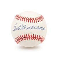 A Ted Williams Single Signed Autograph Baseball (Beckett Authentication Services)