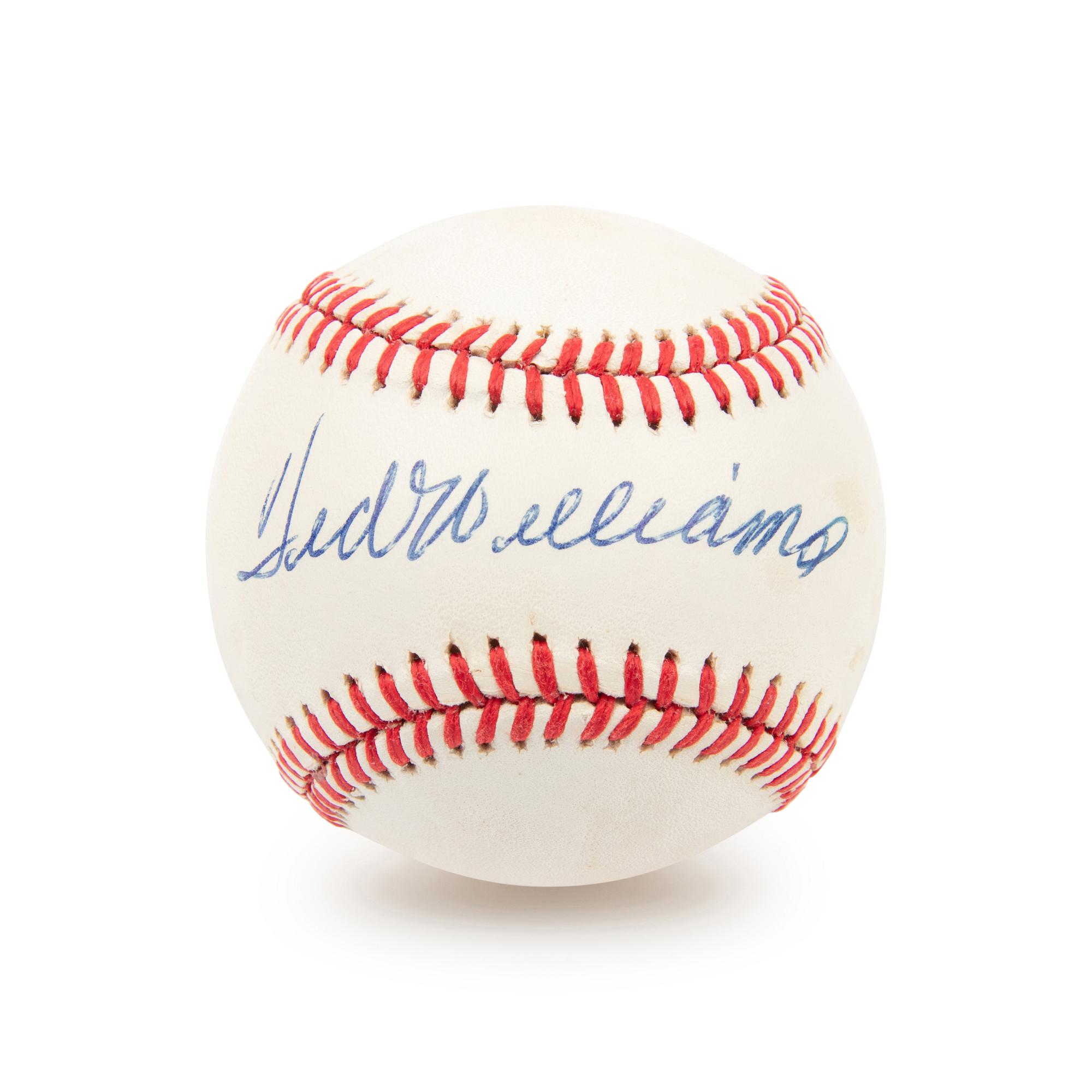 A Ted Williams Single Signed Autograph Baseball (Beckett Authentication Services)