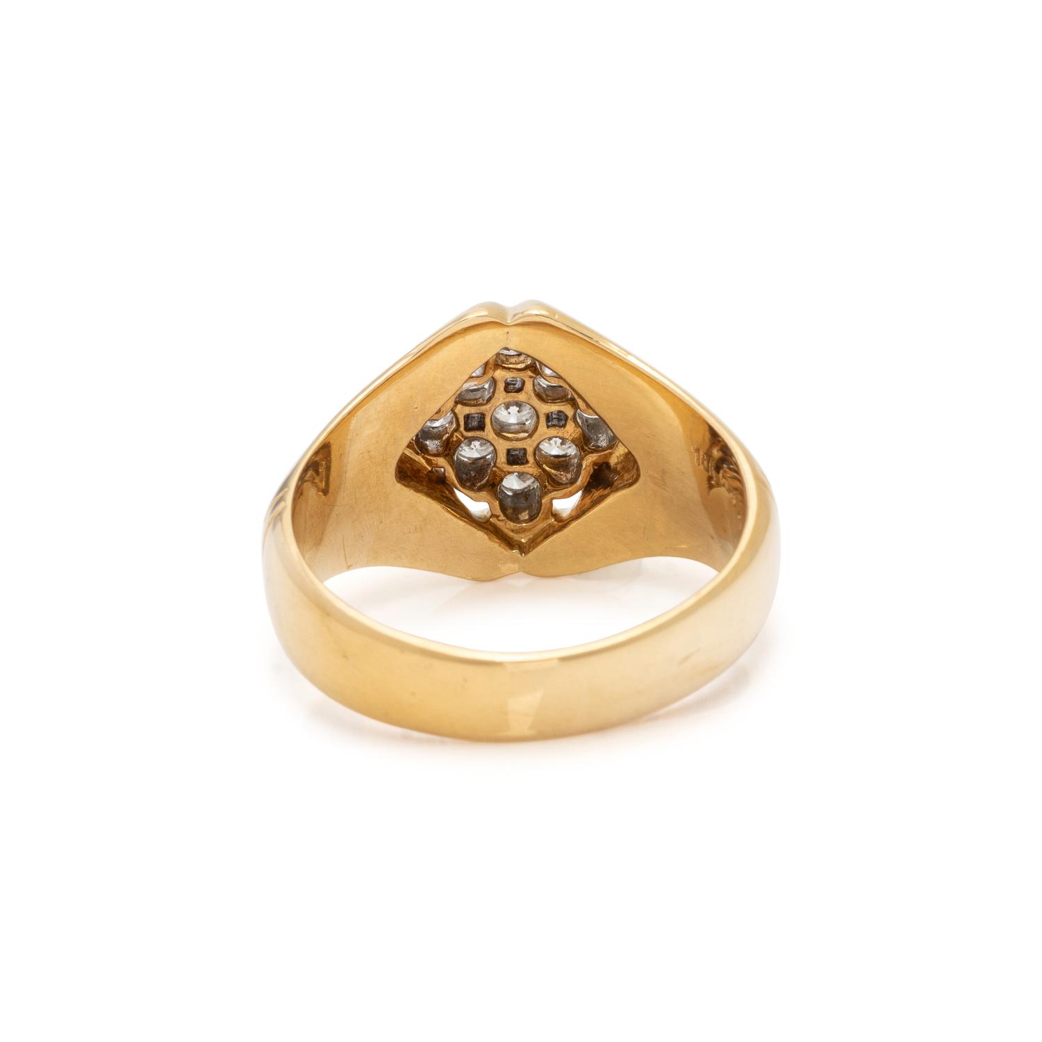 YELLOW GOLD AND DIAMOND RING