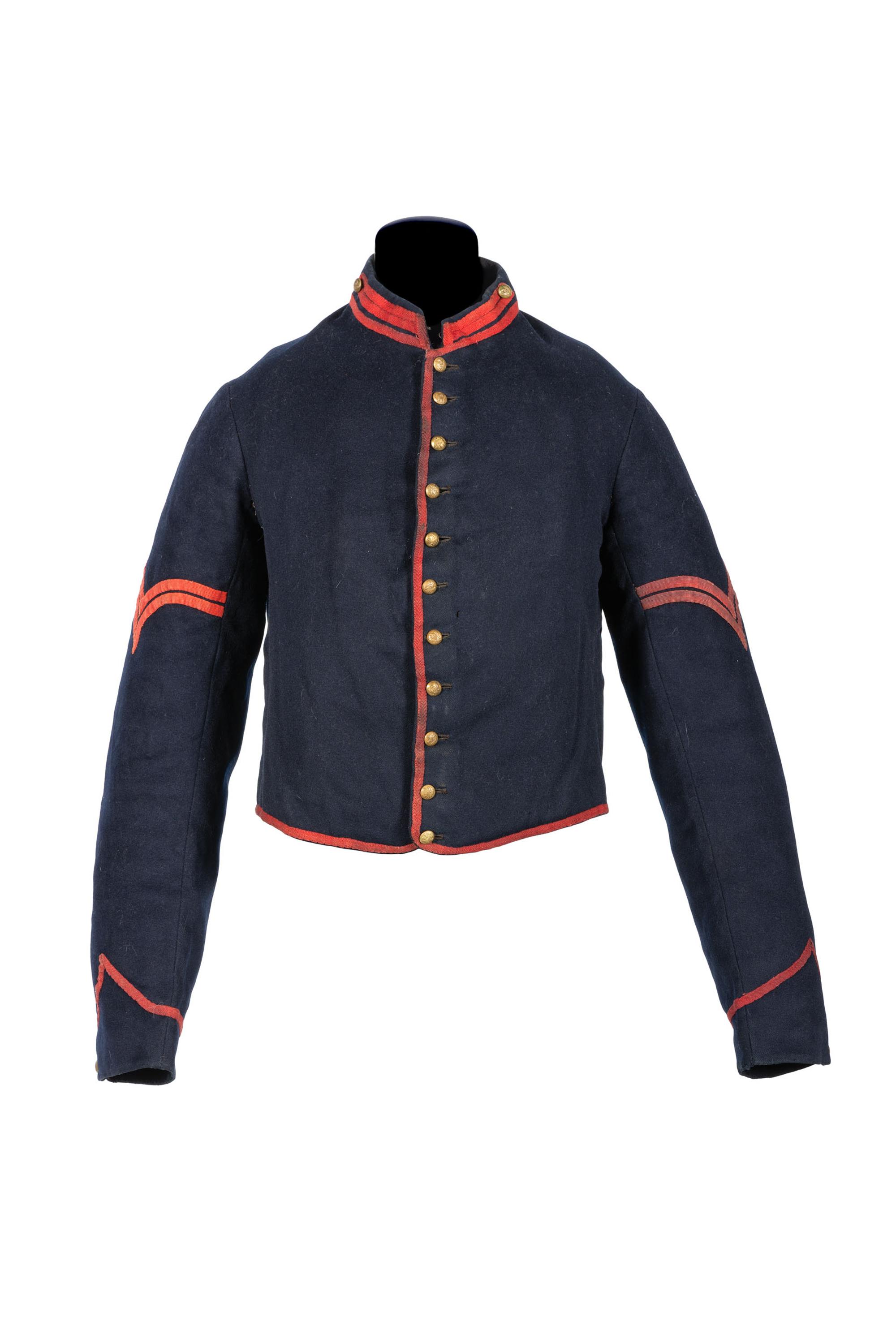 Model 1855 artillery corporal's uniform jacket with field modifications.
