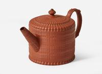 A Staffordshire Engine Turned Redware Teapot, UK, 1770s
