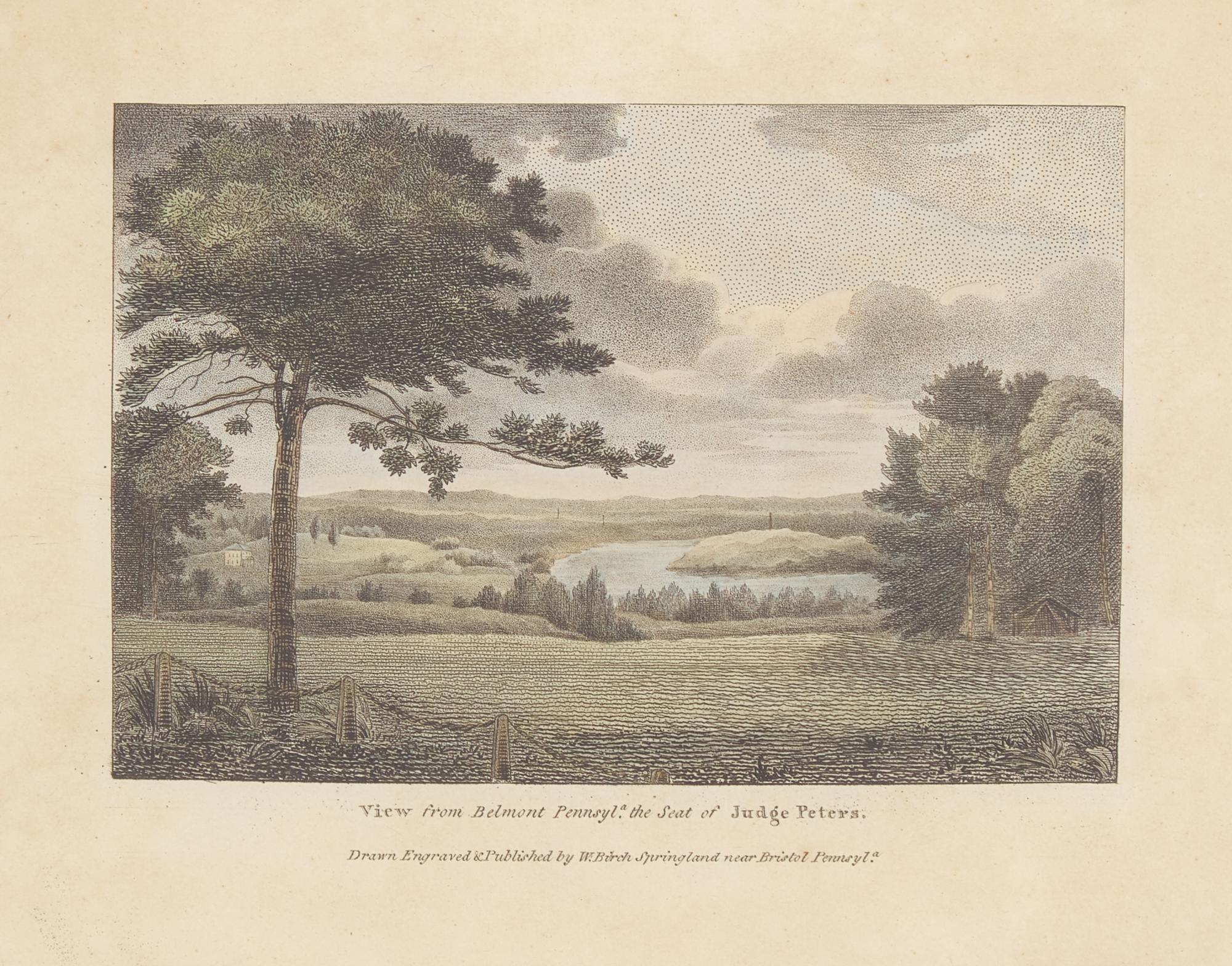 [Philadelphia] Group of 8 engraved decorative views of Philadelphia
