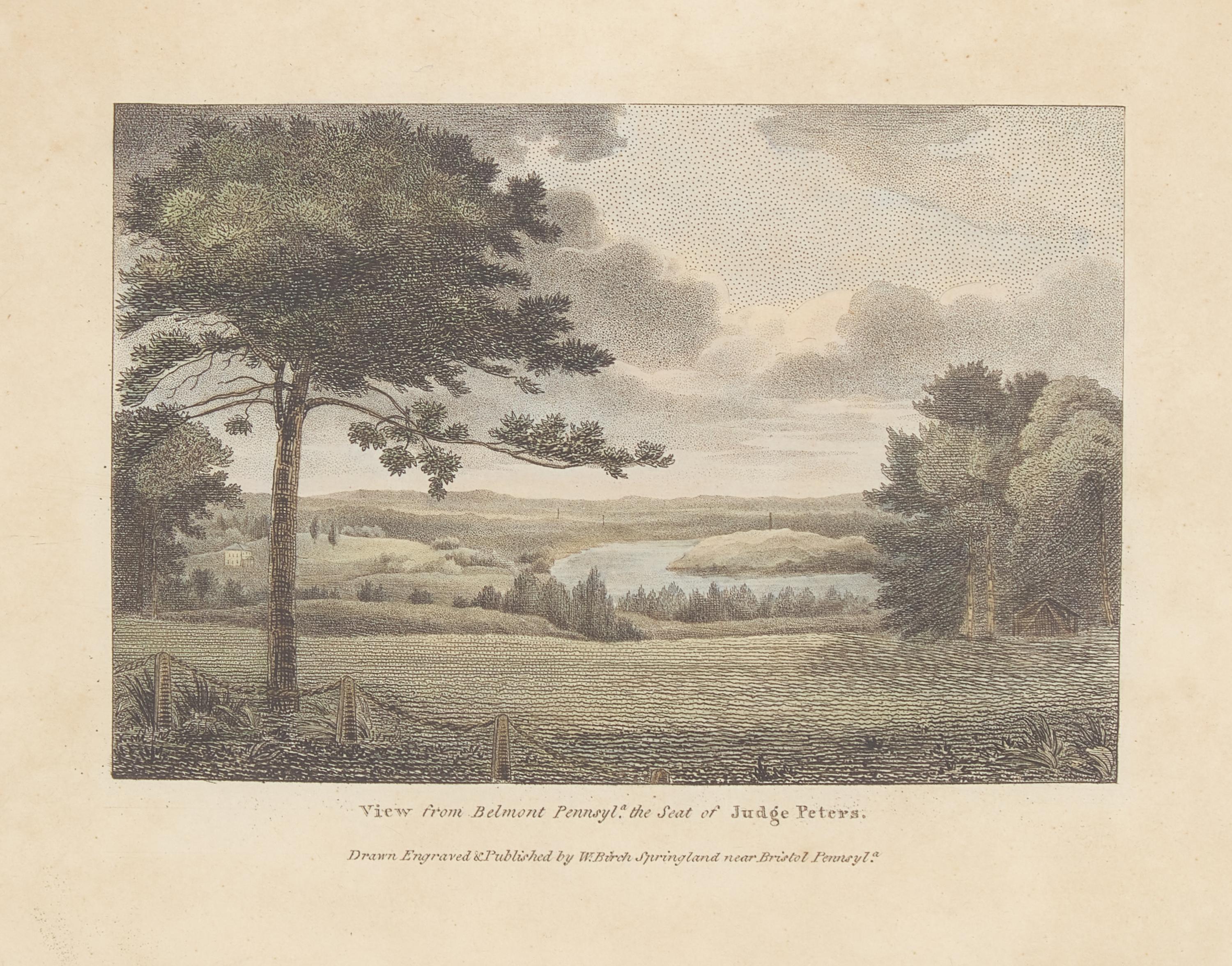 [Philadelphia] Group of 8 engraved decorative views of Philadelphia