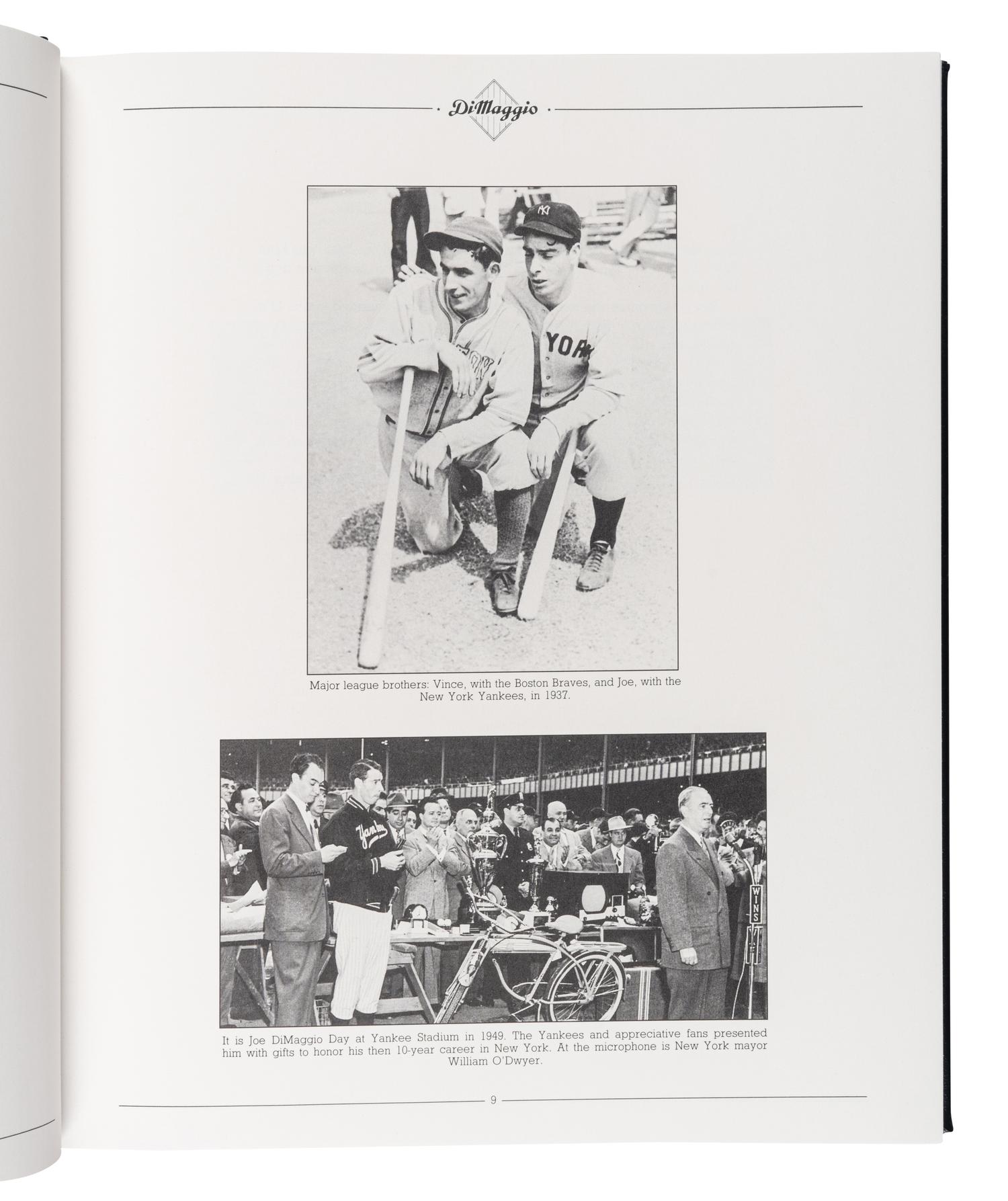 A Joe DiMaggio Signed Autograph Limited Edition Album Book Set,