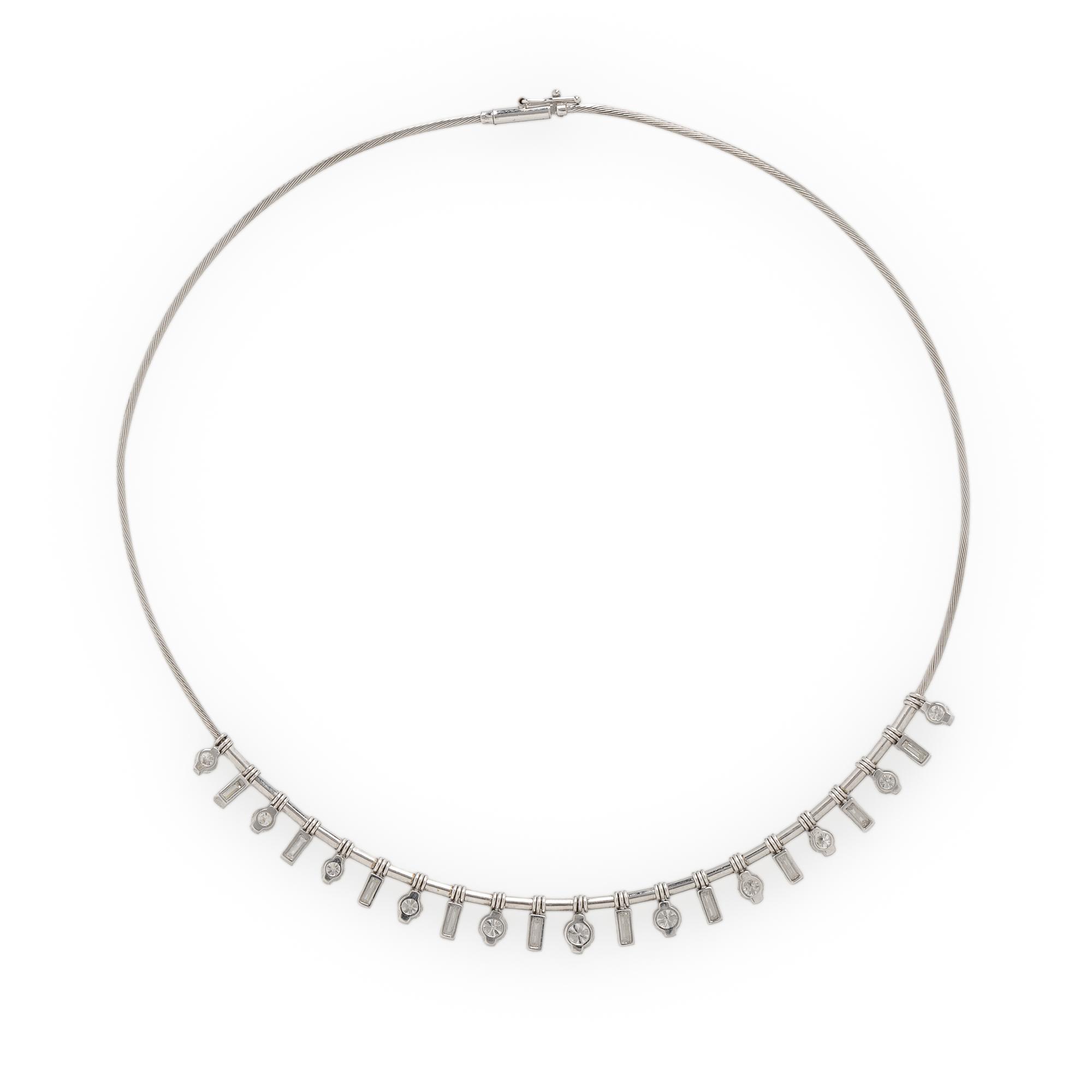 DIAMOND AND WHITE GOLD COLLAR NECKLACE