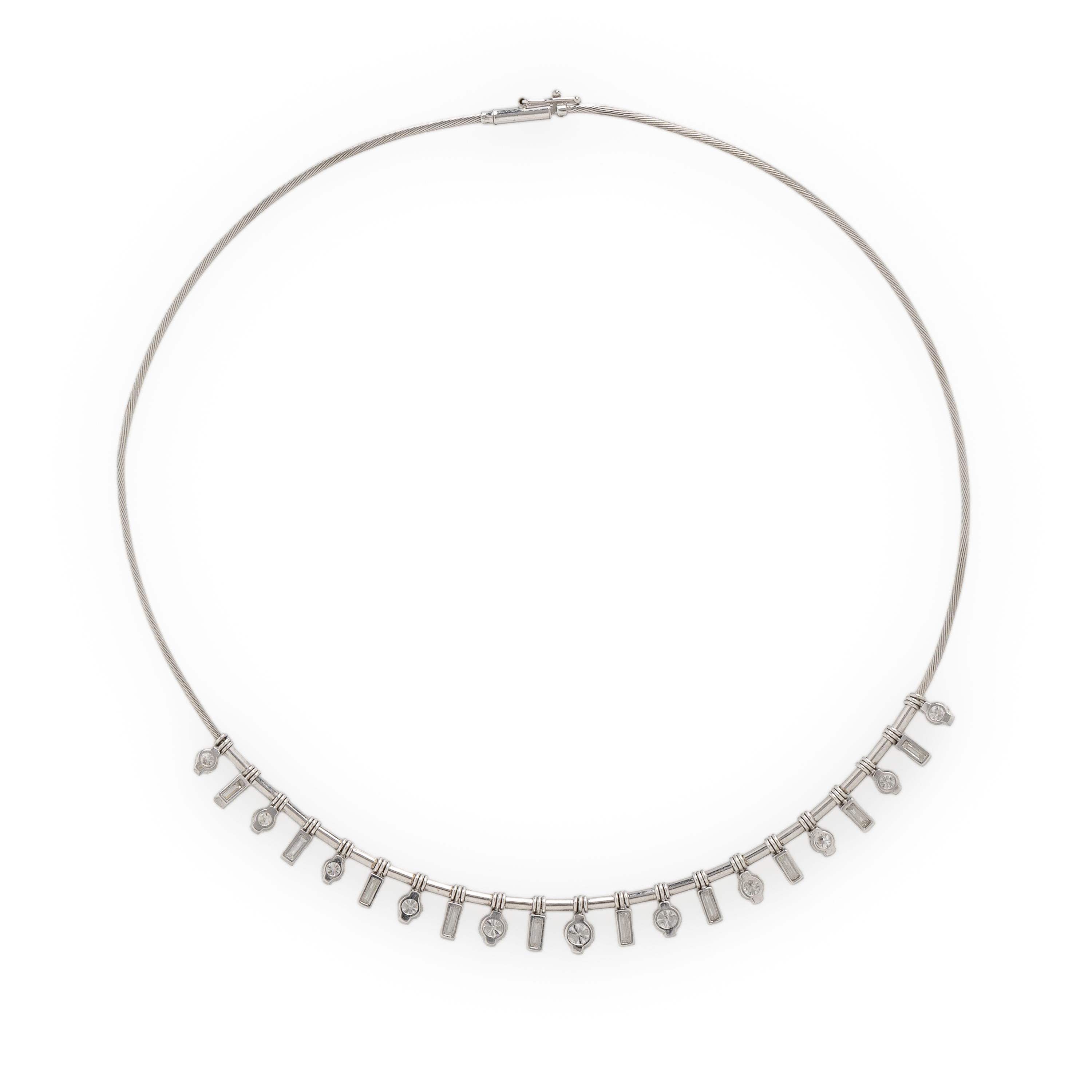 DIAMOND AND WHITE GOLD COLLAR NECKLACE