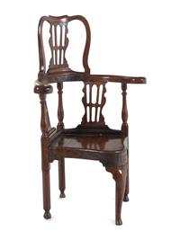 A George III Elm Corner Chair
