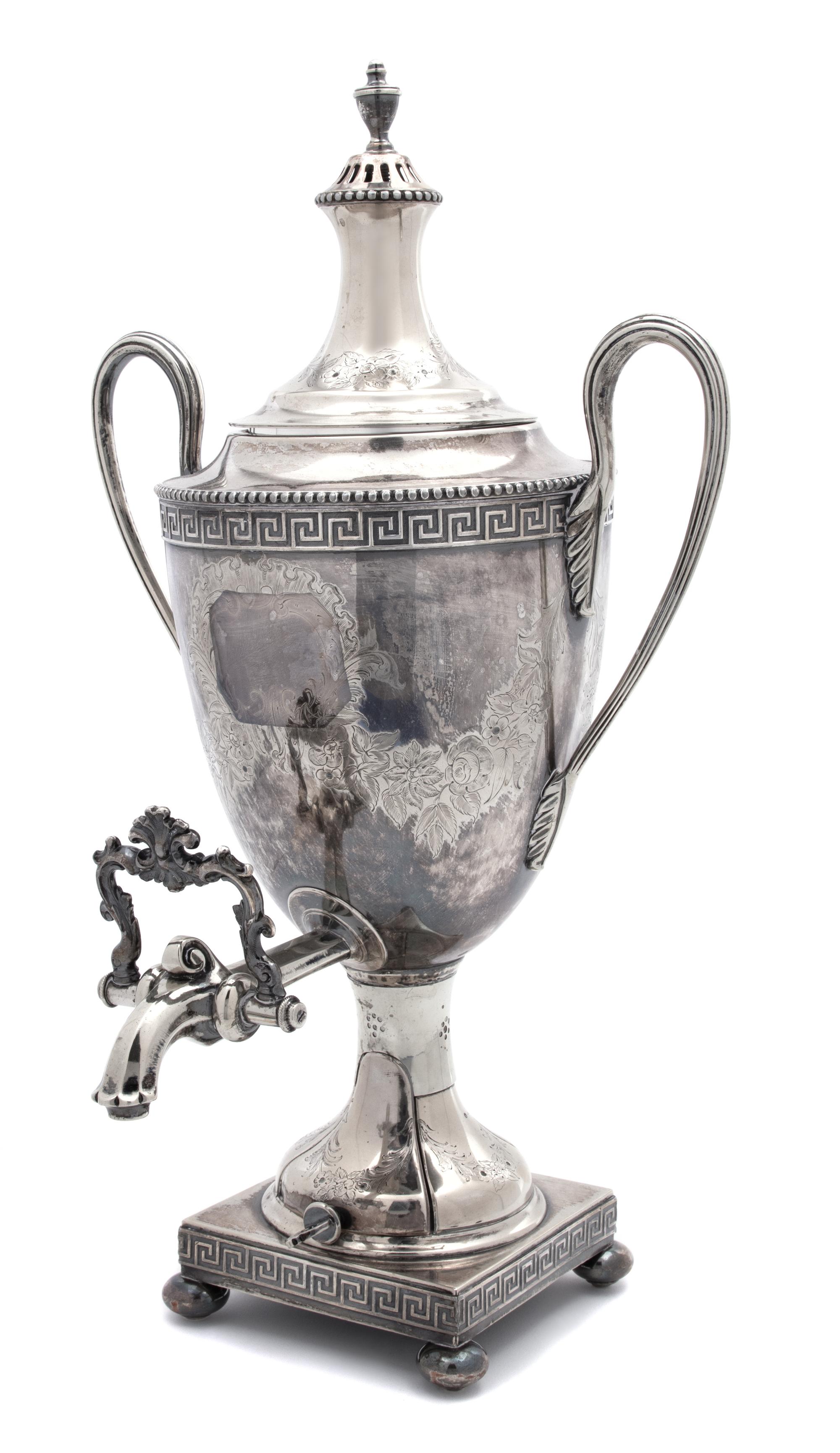 An English Silver Plate Coffee Urn