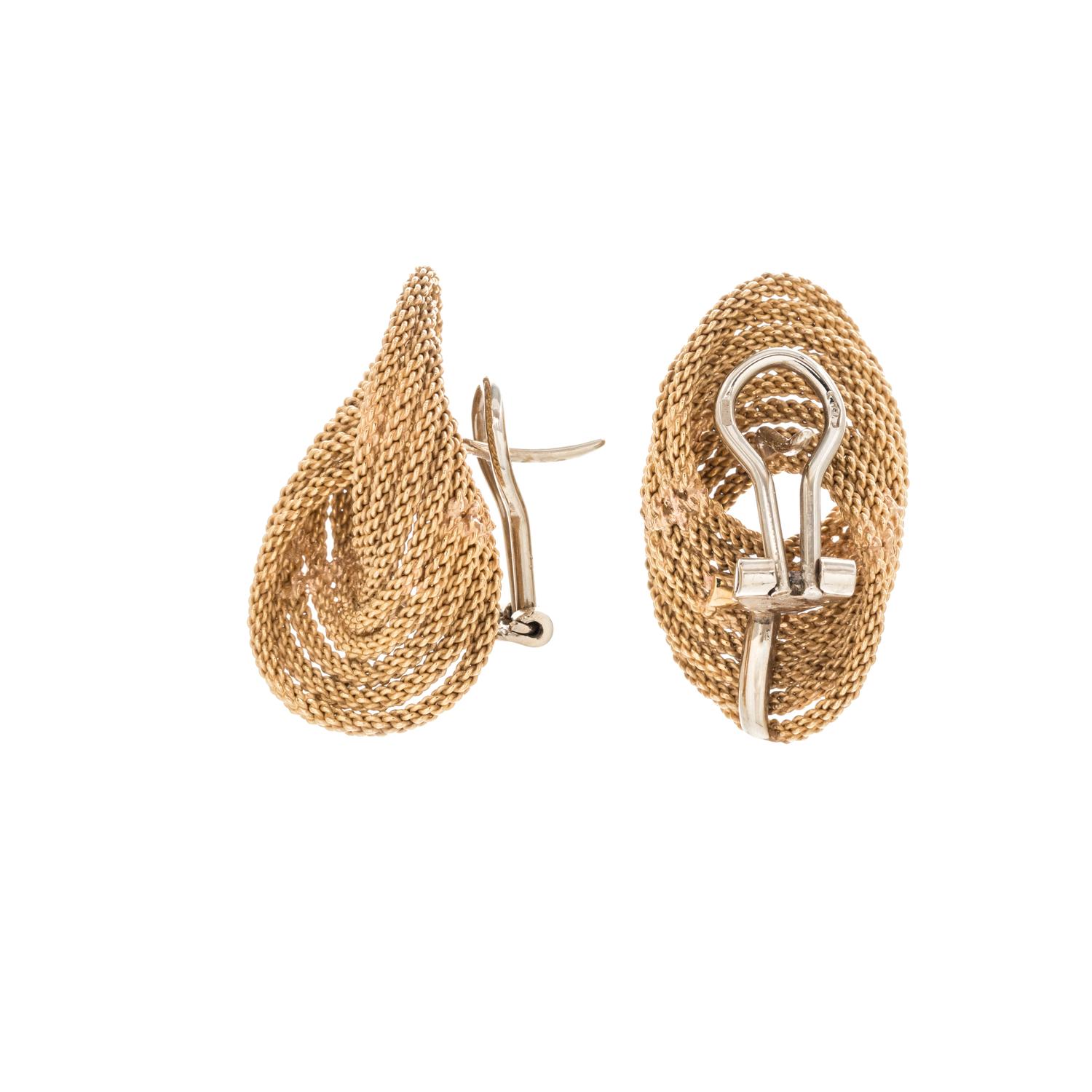 YELLOW GOLD EARCLIPS