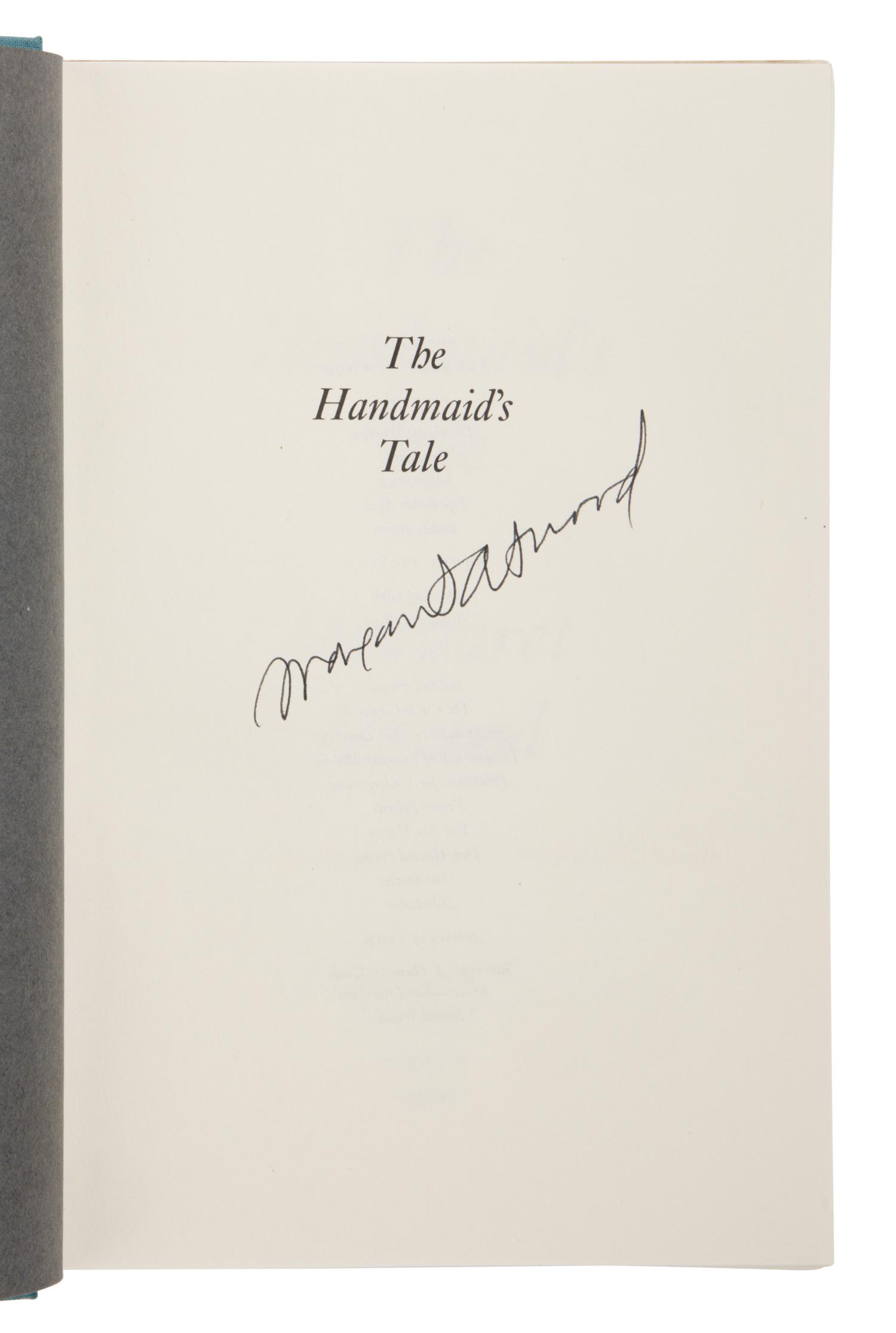 Atwood, Margaret (b. 1939). The Handmaid's Tale . Boston: Houghton Mifflin Company, 1986.