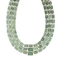 LIME QUARTZ AND STERLING SILVER NECKLACE