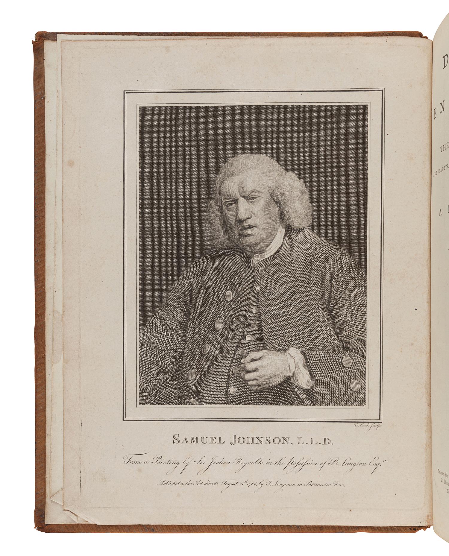 JOHNSON, Samuel (1709-1784). A Dictionary of the English Language . London: for J. F. and C. Rivington and others, 1785.