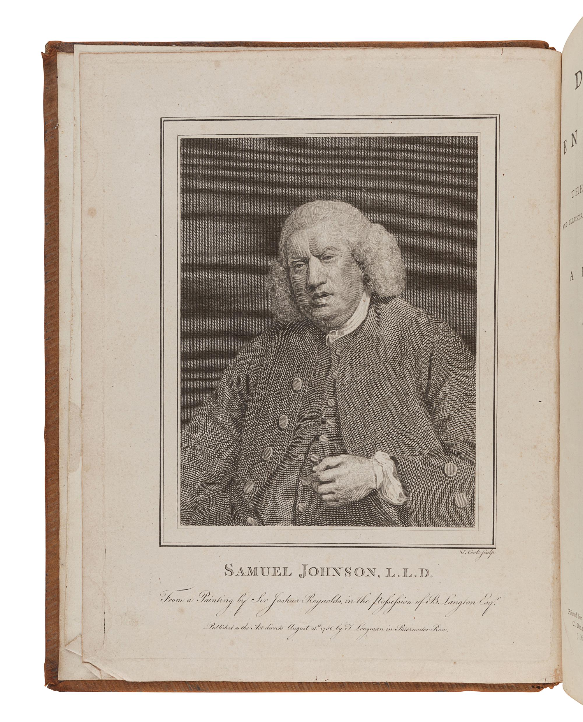 JOHNSON, Samuel (1709-1784). A Dictionary of the English Language . London: for J. F. and C. Rivington and others, 1785.