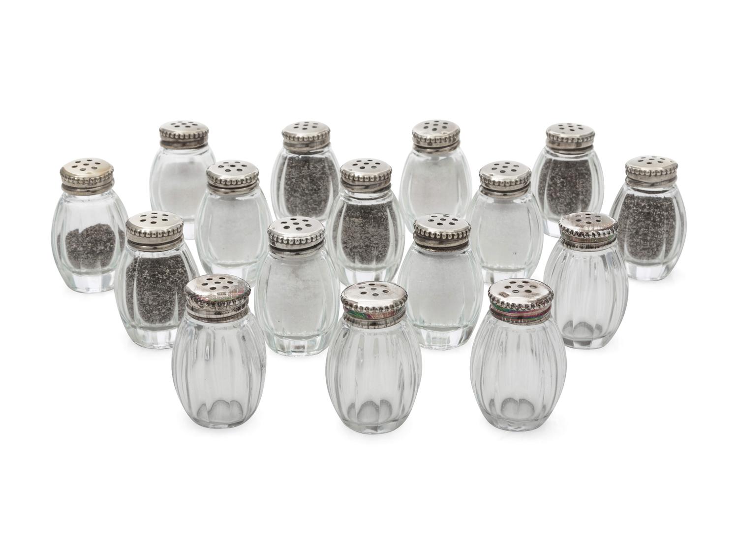 A Set of Sixteen French Silver-Mounted Casters — Christofle, Paris, 20th Century