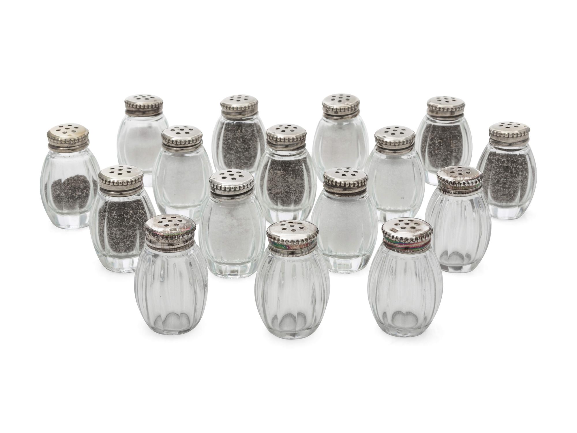 A Set of Sixteen French Silver-Mounted Casters — Christofle, Paris, 20th Century