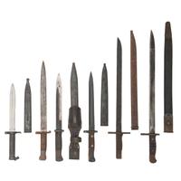 Lot of 6 Assorted WWII-era International Bayonets