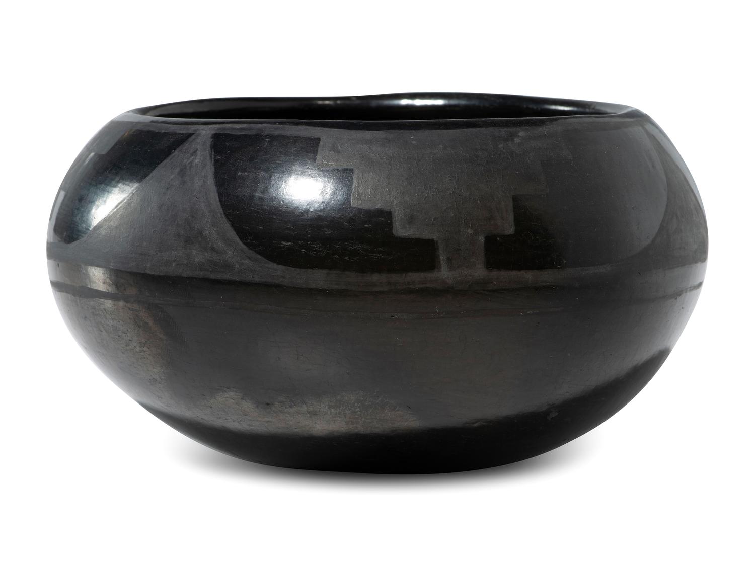 Santa Clara Blackware Pottery Bowl