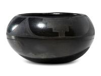 Santa Clara Blackware Pottery Bowl