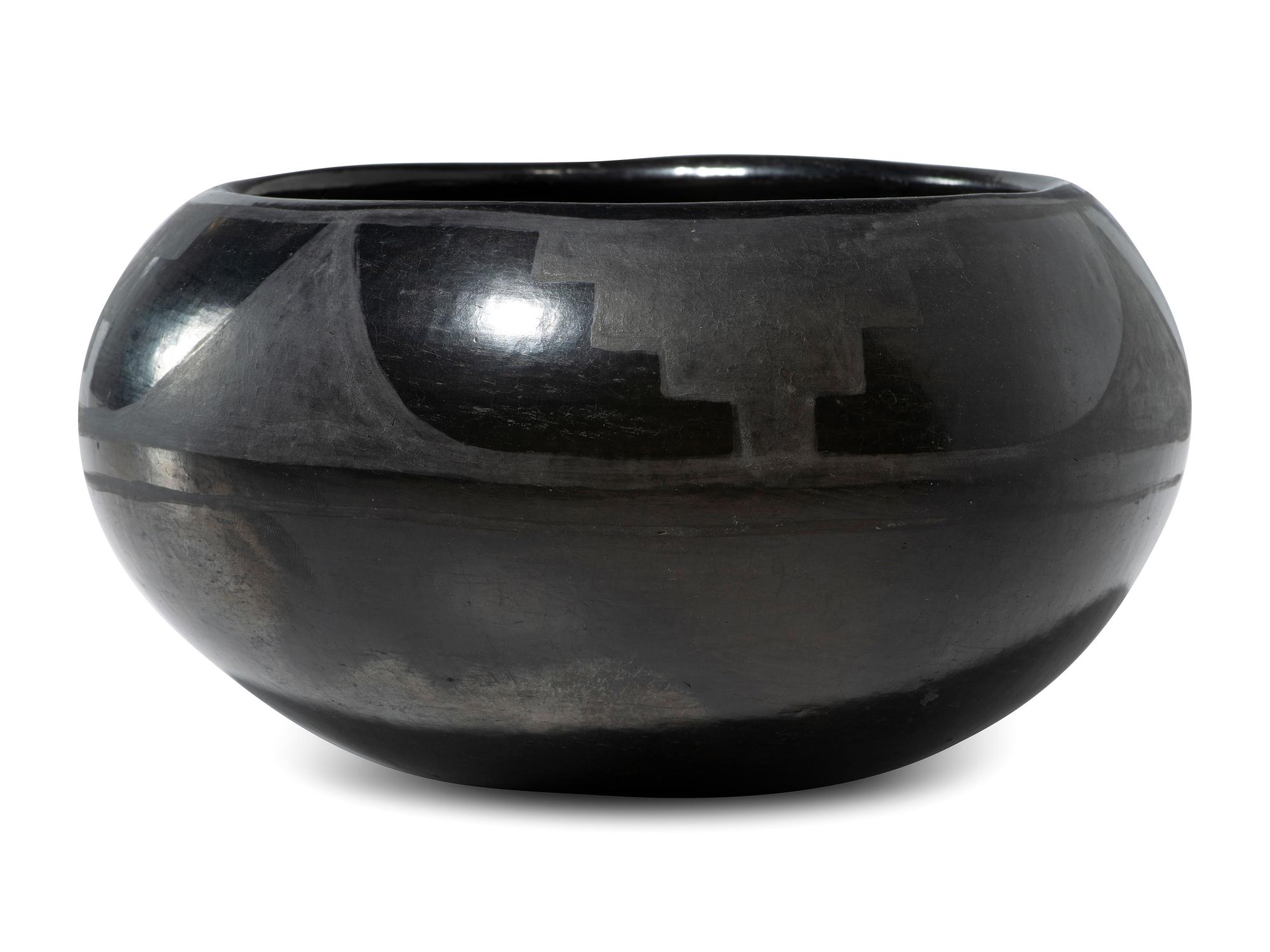 Santa Clara Blackware Pottery Bowl