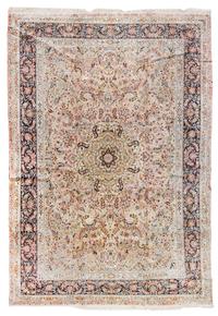 A Persian Silk Rug 13 feet 8 inches x 10 feet 2 inches.