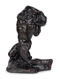 Male Figure with a Boulder