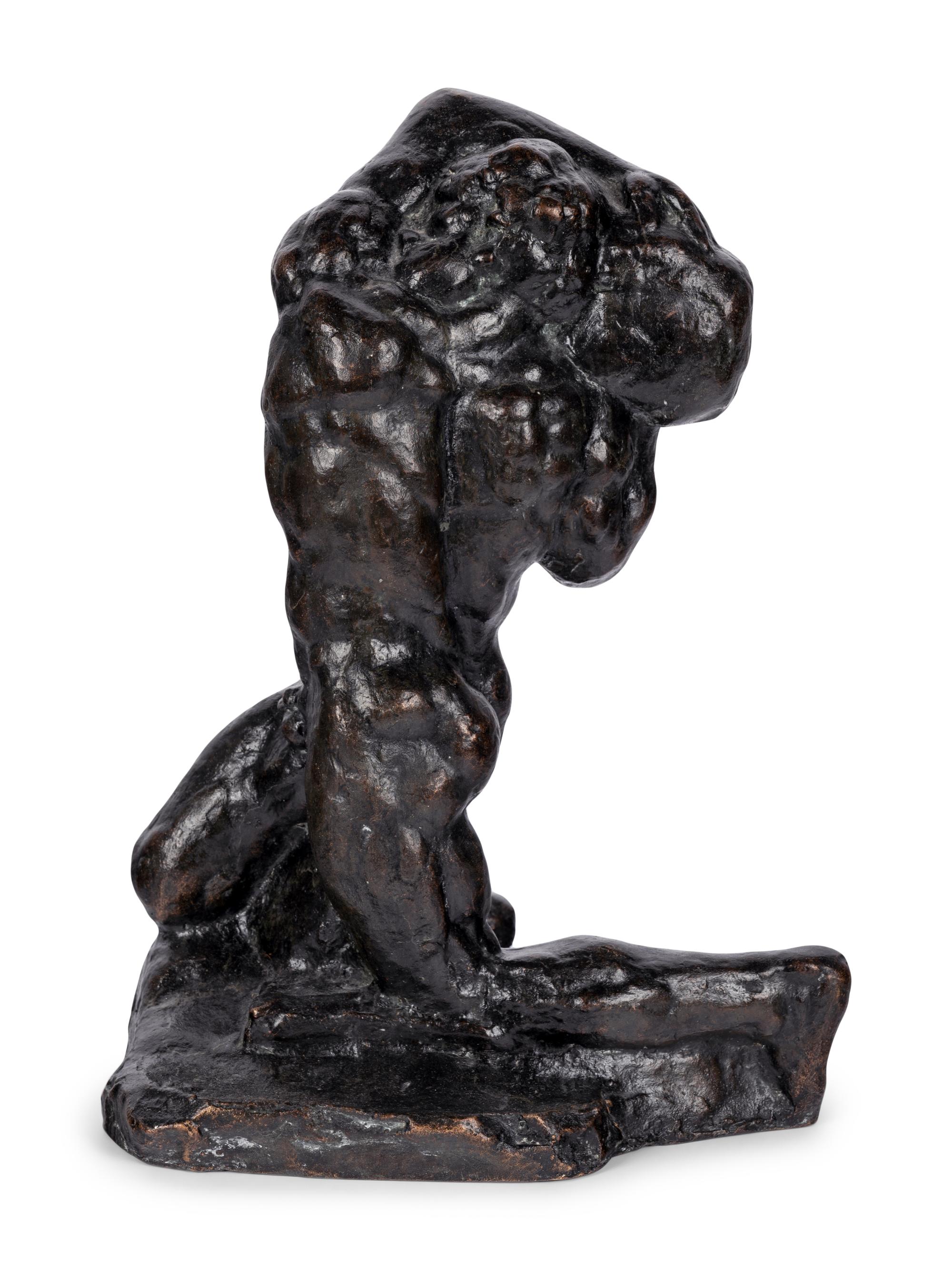 Male Figure with a Boulder