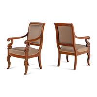 A Pair of Louis Philippe Walnut Fauteuils