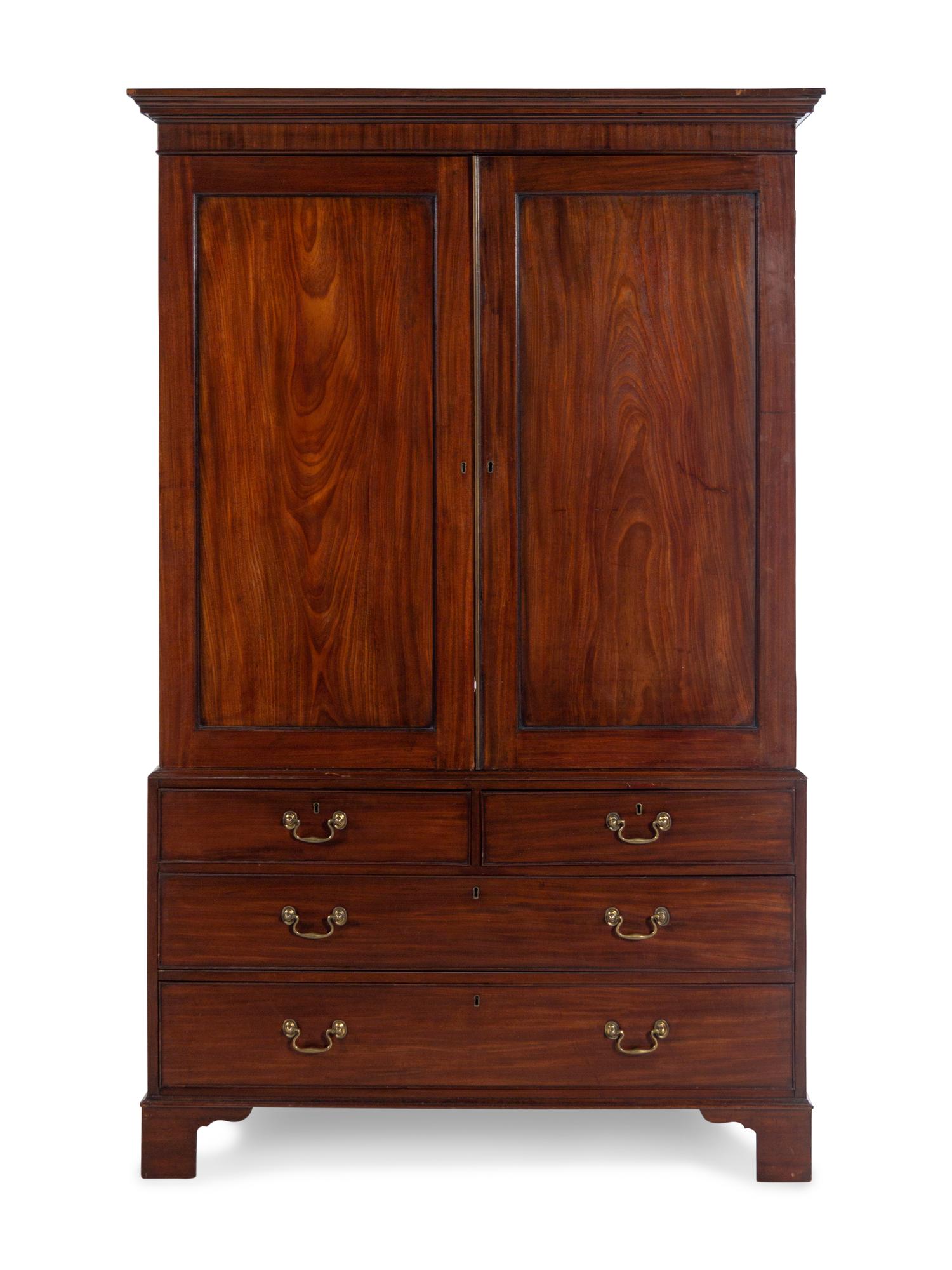 A Regency Mahogany Linen Press by Gillows of Lancaster