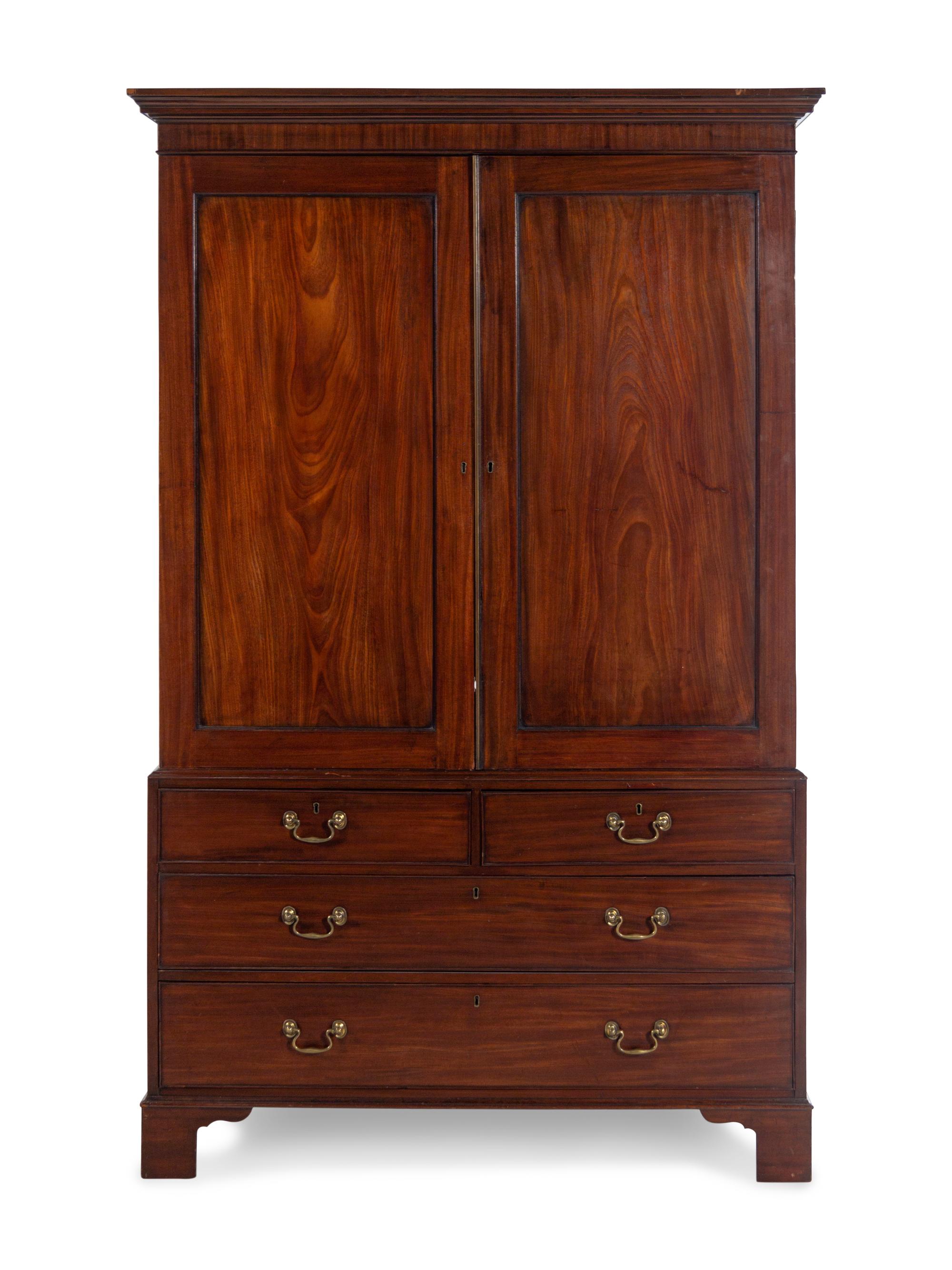A Regency Mahogany Linen Press by Gillows of Lancaster