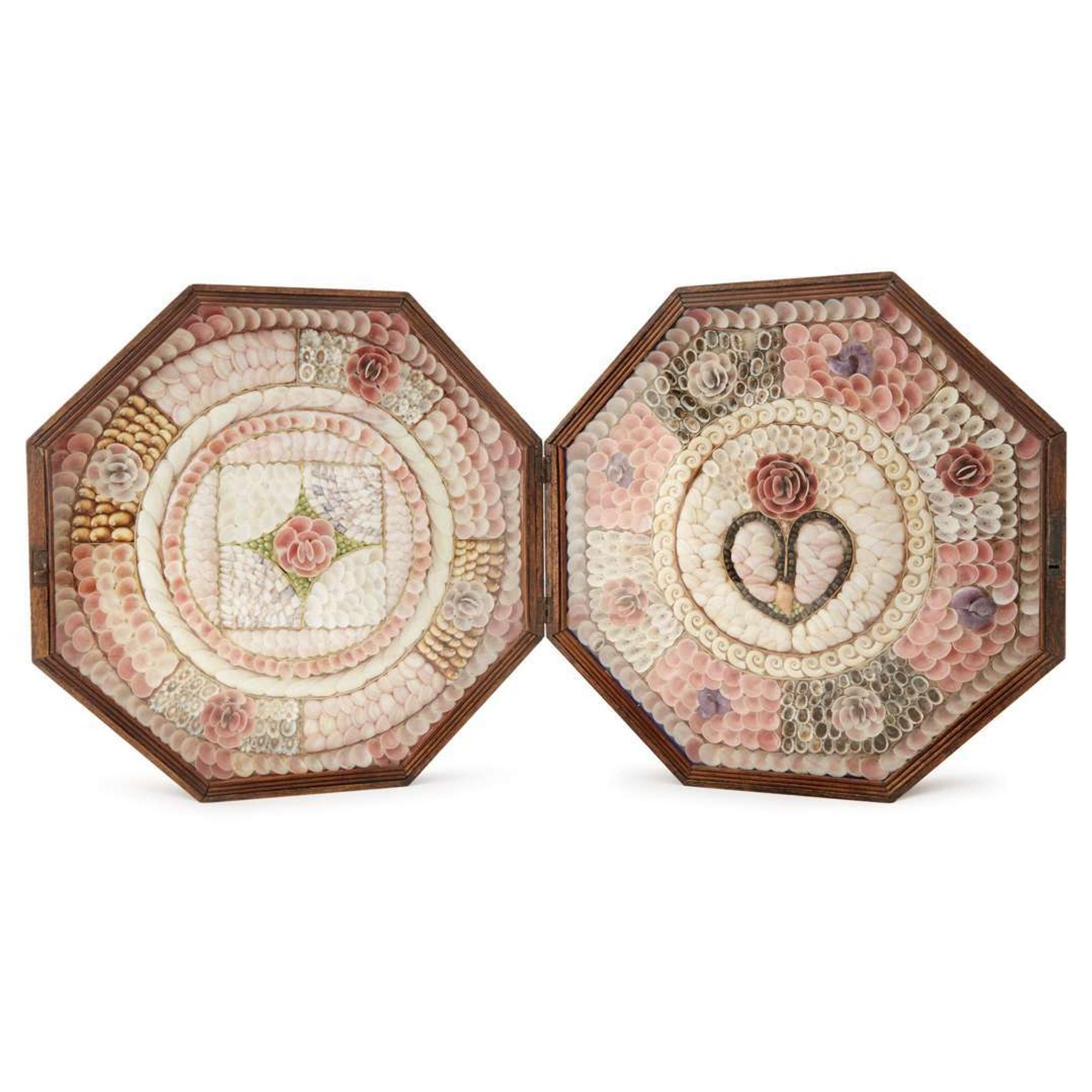 Two-part sailor’s valentine Barbados, late 19th century