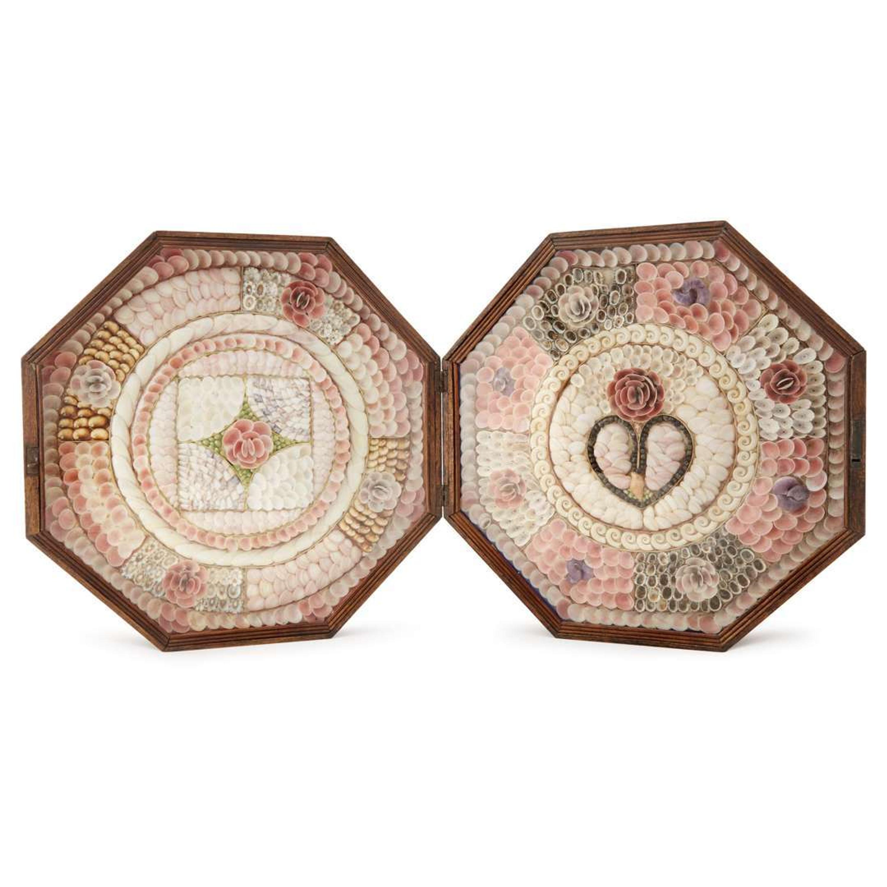 Two-part sailor’s valentine Barbados, late 19th century
