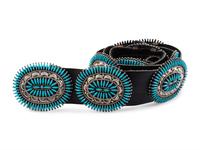 Silver Needle Point Concha Belt