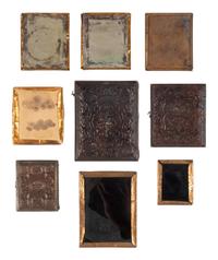 [CIVIL WAR - EARLY PHOTOGRAPHY]. 9 cased images highlighted by 2 portraits of Civil War soldiers.