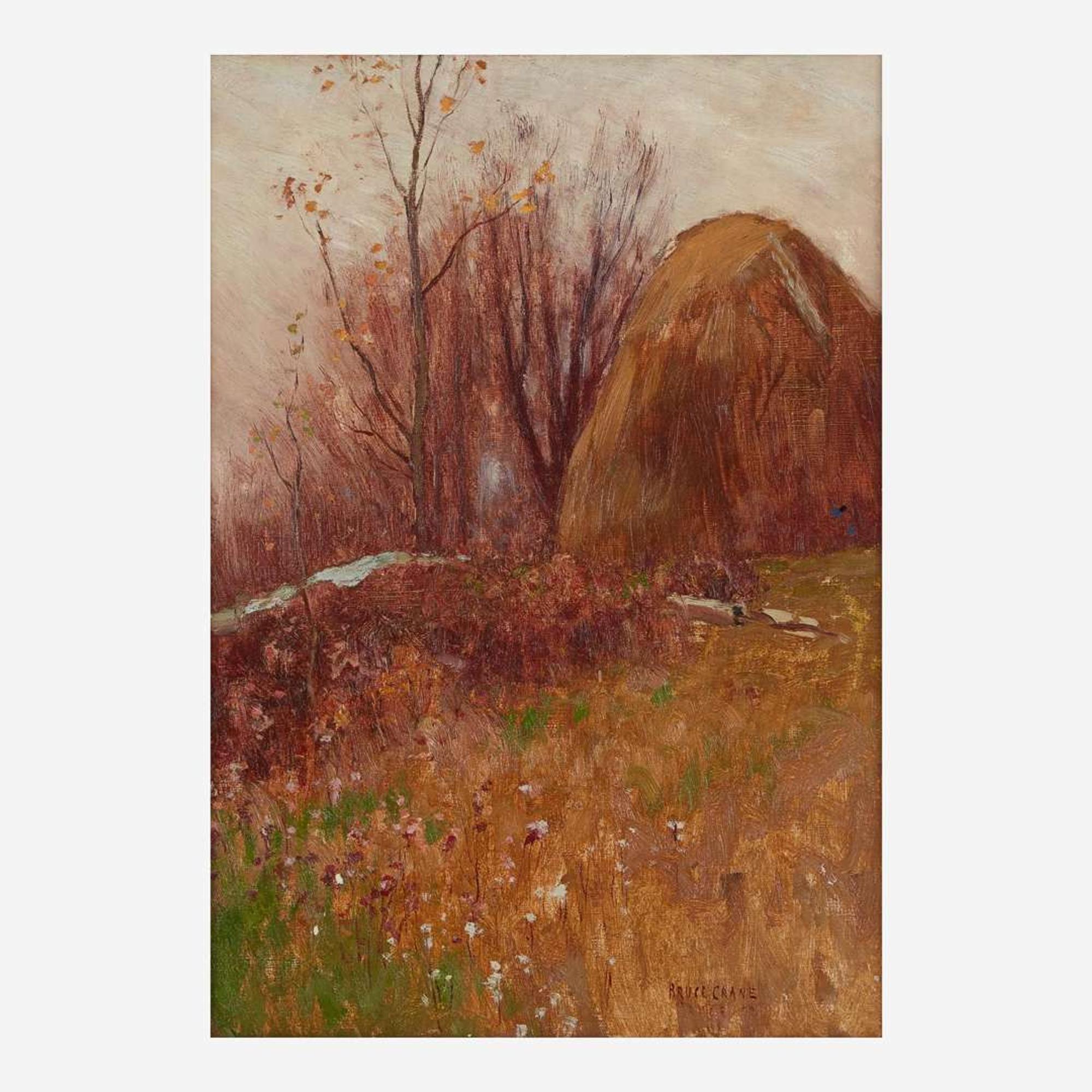 Bruce Crane (American, 1857–1937) Haystack on the Hill