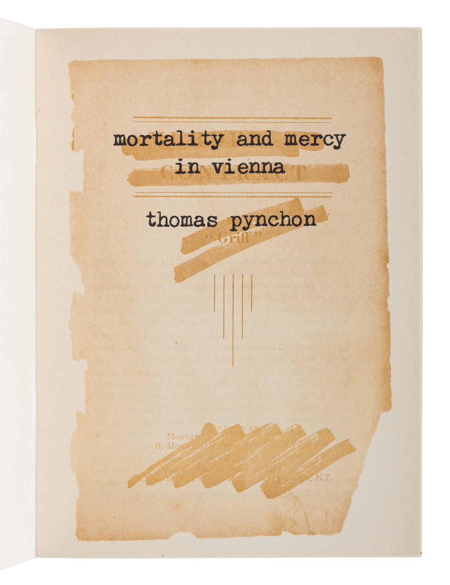 PYNCHON, Thomas (b. 1937). A group of 12 works by Pynchon, MOST FIRST EDITION, comprising:
