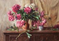 Still Life with Pink Peonies
