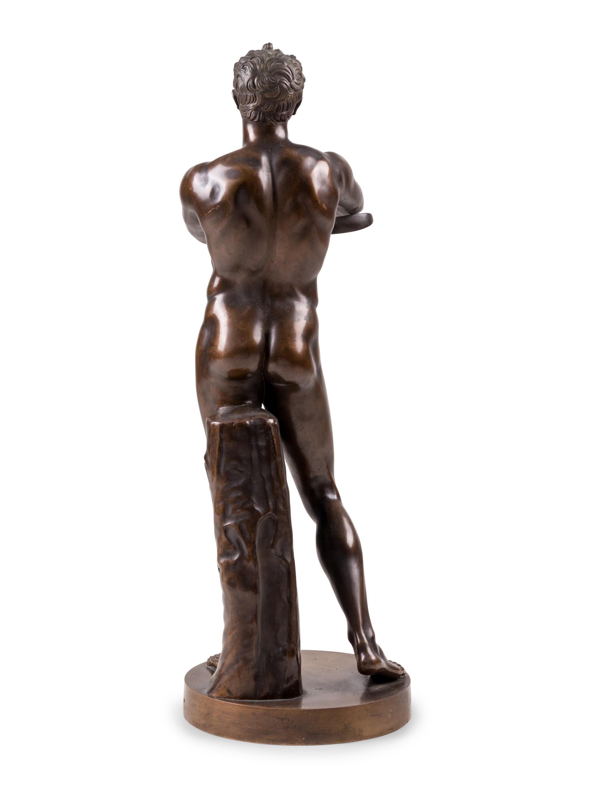 An Italian Bronze Figure of an Athlete After the Antique